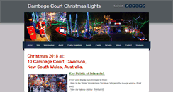 Desktop Screenshot of cambagecourtchristmaslights.com