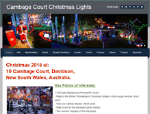 Tablet Screenshot of cambagecourtchristmaslights.com